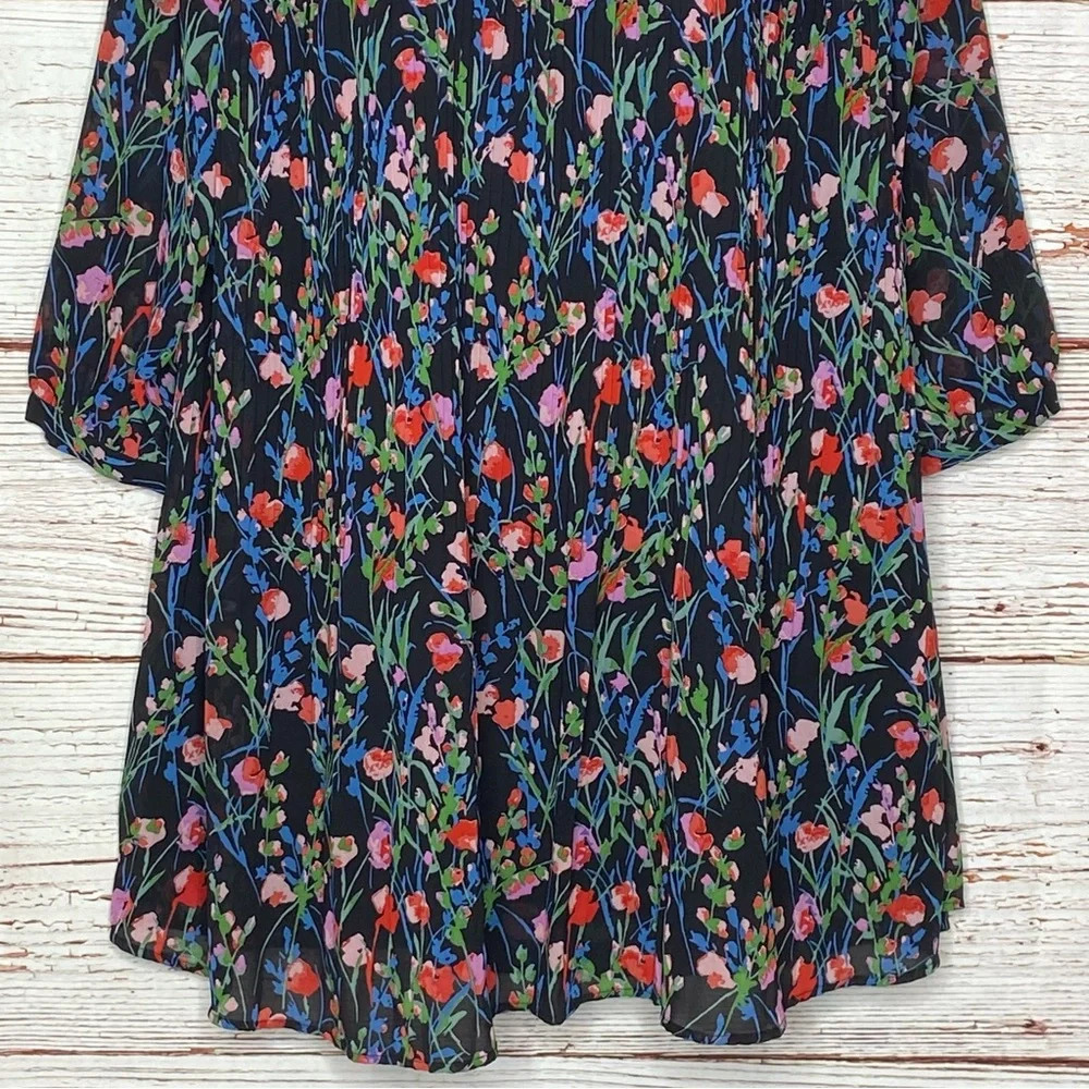 NWT Zara The Annie Dress Floral Pleated Dress Sz M - Picture 9 of 16
